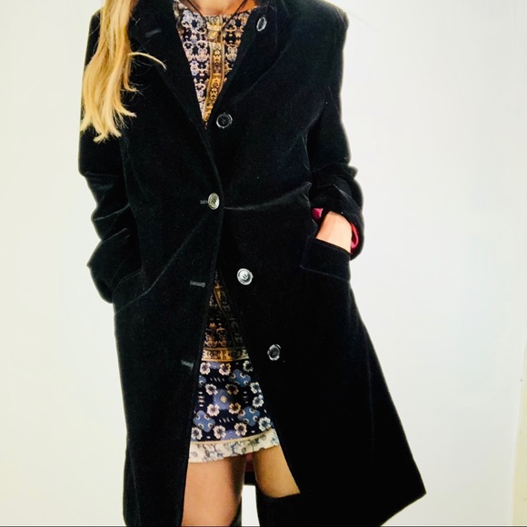 Lord & Taylor Jackets & Blazers - Gallery Lord & TaylorM Trench Coat Black Velour